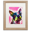 Dean Russo 'Boston Terrier' Framed Art, Birch Frame, 16"x20", White Matte
