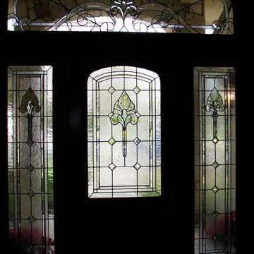 Craftsman & Traditional Leaded, Beveled & Stained Glass Entry doors & side-lites