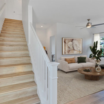 Living Room with Staircase