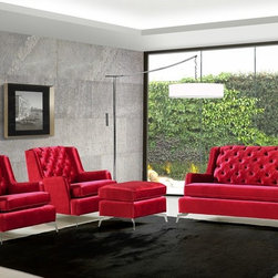 3733 MH Modern-Classic Love Seat - Sofas
