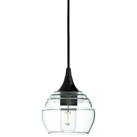 301 Lucent: Single Pendant Light, Eco Clear, Matte Black, 4 Watt