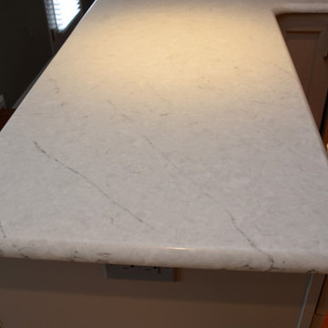 Rockville, MD White Q Quartz Kitchen Countertops