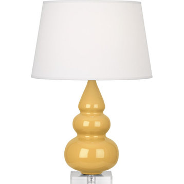 Robert Abbey Small Triple Gourd Accent Lamp, Sunset Yellow/Lucite Base - SU33X