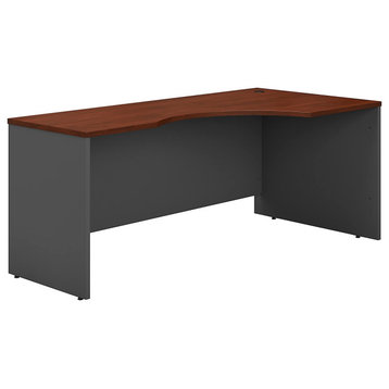 Corner Desk, Large Top With Curved Accent and Grommet, Hansen Cherry, Right Hand