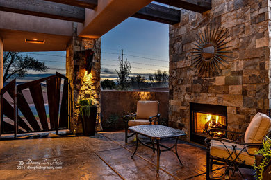 Transitional home design photo in Salt Lake City