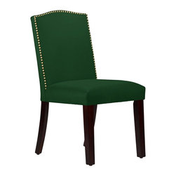 Universal Lighting and Decor - Calistoga Fauxmo Emerald Fabric Arched Dining Chair - Bar Stools And Counter Stools