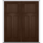 Verona Home Design - 3 Panel Shaker Fiberglass Double Door 66"x81.75" RH In-Swing - Verona Home Design's fiberglass smooth entry doors are an intricate part of home design. All of our fiberglass smooth front doors are virtually maintenance free and will not warp, rot, dent or split. They have fiberglass reinforced skin with insulated polyurethane cores, that will meet or exceed current energy code standards. Each door comes with a limited lifetime warranty on both the door component and the prehung unit, as well as a 10 year glass lite warranty, and 10 year warranty on the painted finish of the pre-hung door component.