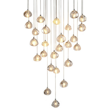 MIRODEMI® Cernobbio Staircase Hanging Crystal Lamp, 30 Lights, Warm Light