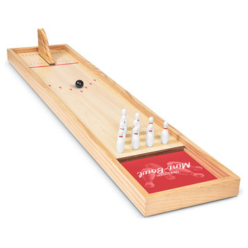 GoSports Mini Wooden Tabletop Bowling Game Set