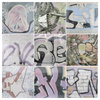 17.38"x17.38" Graffiti Porcelain Floor and Wall Tile, Case of 5