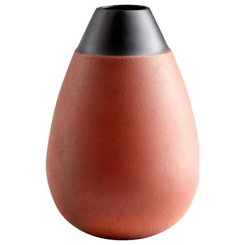 Cyan Large Regent Vase 10158, Flamed Copper