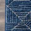 Striped Tiles Area Rug, Blue, 8'x10'