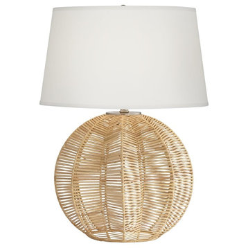 Pacific Coast Boca 28" Rattan Ball Table Lamp, Natural