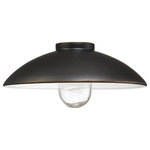 The Great Outdoors - RLM Lighting Shade in Oil Rubbed Bronze - This RLM lighting from The Great Outdoors is a part of the RLM collection and comes in a oil rubbed bronze with gold high finish. It measures 14" wide x 6" high. Uses one standard bulb. Wet rated. Can be exposed to rain, snow and the elements.  This light requires 1 ,  Watt Bulbs (Not Included) UL Certified.