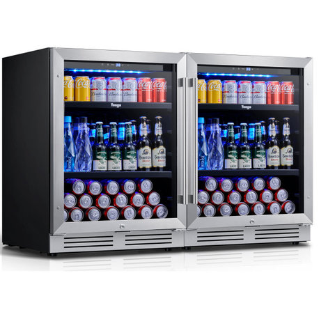 Yeego 48"  Dual Zone Beverage Cooler Side-by-Side Refrigerator Built-In