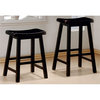 Bowery Hill 23.25" Transitional Wood Backless Counter Stool in Black