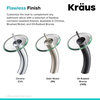 Kraus KGW-1700-PU-10-CL Waterfall 1 Hole Clear Glass Vessel - Chrome