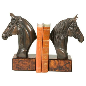 Large Horse Head Bookends