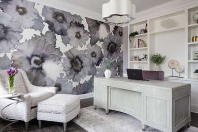 Inspiration for a transitional home office remodel in DC Metro