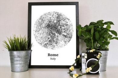 Карта Рима в круге