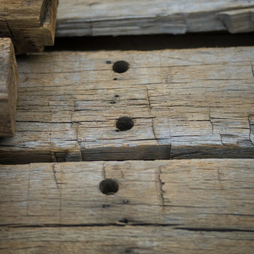 Timber Textures:  Hand Hewn Original Patina on Reclaimed Timber
