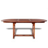 vidaXL Outdoor Dining Table Extendable Garden Patio Table Solid Acacia Wood