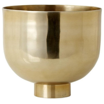 Serene Spaces Living Gold Finish Compote, Stylish Aluminium Bowl