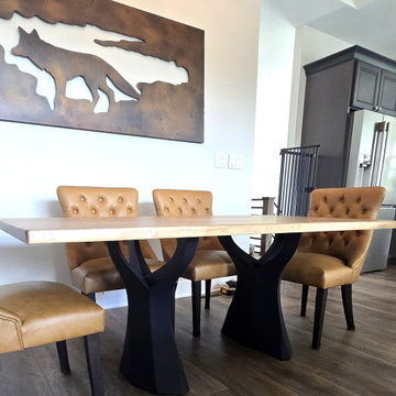 Rustic Live Edge Maple Hardwood Dining Table