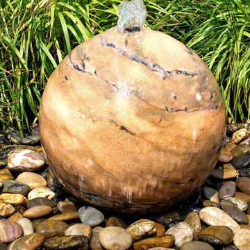 Yellow Onyx Sphere Fountain