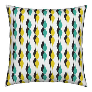 Bird Geometric Pop Art Danish Throw Pillow Cover w Optional Insert by Roostery