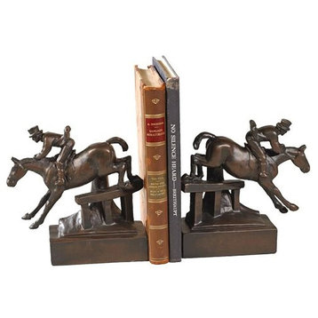 Bookends Bookend Lodge Jumper Horse and Rider Classic Over the Jump