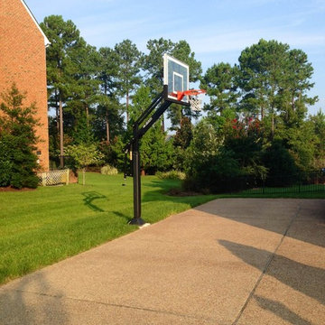 Mike G's Pro Dunk Silver Basketball System on a 35x18 in Midlothian, VA