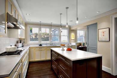 Example of a trendy kitchen design in Seattle
