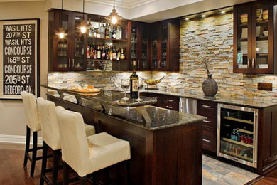 Example of a home bar design in Other
