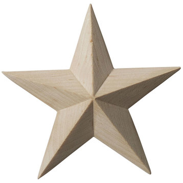 Galveston Star Rosette Maple, 3 1/2"W x 3 1/2"H x 5/8"P