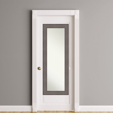 On The Door Full Length Wall Mirror, Country Barnwood