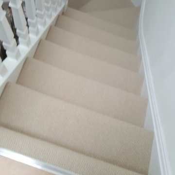 Plain Beige Stair Carpet