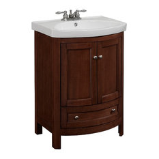 Low Profile Bathroom Vanities Houzz 1st Avenue Cambridge Bathroom Vanity Walnut 24 Vanities And Sink