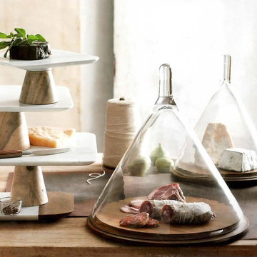 Tagine Cheese Dome with Wood Base