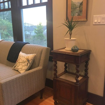 Antique French Hunting Nightstand Repurposed as Side Table