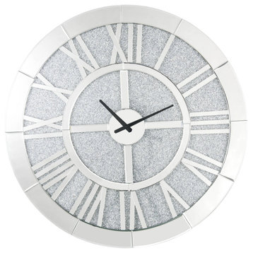 Nowles Wall Clock, Mirrored