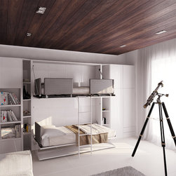Pensiero T - Twin Wall Bunk Bed with Table - Murphy Beds