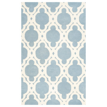 Safavieh Chatham Collection CHT762 Rug, Blue/Ivory, 5'x8'