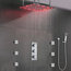 24" Ceiling Shower Rain Head Set With Shower Body Jets