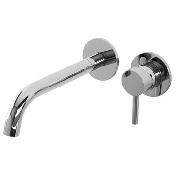 Opera In Wall Lav Faucet, Single Handle, Extended Spout, Chrome
