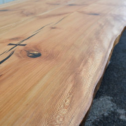 Live Edge Sycamore Conference Table With I Beam Base - Table Tops And Bases