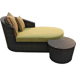 Transitional Outdoor Lounge Sets Amouflage 2-Piece Chaise