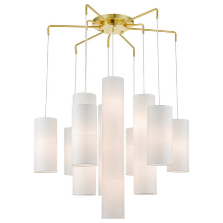 Strathmore 15 Light Satin Brass Foyer Chandelier