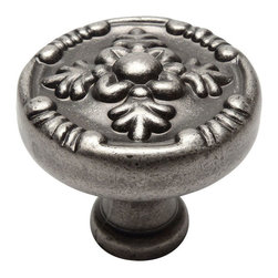 Cosmas - Cabinet Knob, 1-1/4" Diameter, Weathered Nickel, Set of 10 - Cabinet And Drawer Knobs