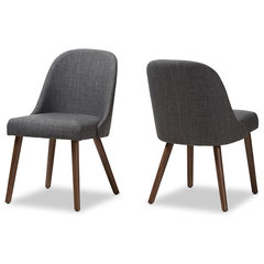 Viscount Upholstered Fabric Dining Chairs - Set of 2